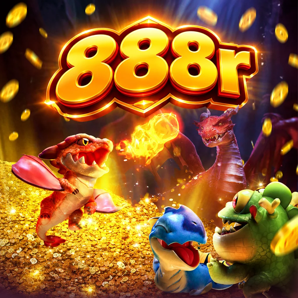 Logo 888r dengan tema Dragon Hatch yang menampilkan naga legendaris dan telur naga mistis